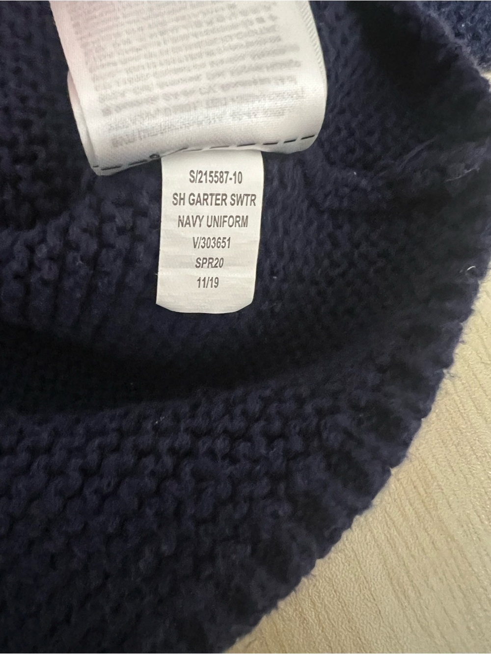 Baby Gap Navy Bear Ear Hooded Knit Cardigan 3-6M - Picture 5 of 6